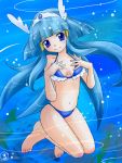  1girl aoki_reika bikini blue_eyes blue_hair cure_beauty long_hair magical_girl precure ruriruri smile_precure! swimsuit underwater 