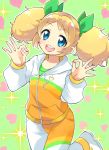  aikatsu! blonde_hair blue_eyes blush happy jacket saegusa_kii short_hair twintails 