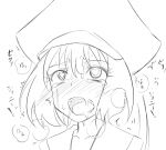  1girl ahegao blush crying crying_with_eyes_open face full-face_blush guilty_gear hat heart heart-shaped_pupils heavy_breathing long_hair lowres may_(guilty_gear) ponkotsu sketch solo symbol-shaped_pupils tears 