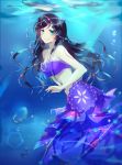  bikini blush long_hair love_live!_school_idol_project mermaid purple_eyes smile toujou_nozomi underwater violet_hair 