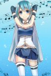  armpits blue_eyes blue_hair blus cape gloves magical_girl mahou_shoujo_madoka_magica miki_sayaka short_hair 