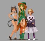  absurdres animal_ears attall bandages cat_ears dress halloween highres panties see-through tail thigh-highs underwear witch 