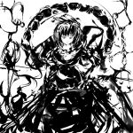  hanuu monochrome rope solo touhou yasaka_kanako 