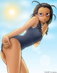  beach blue_swimsuit kannagi pinup swimsuit takako 