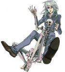  bad_id bakura_ryou ryou_bakura skeleton white_hair yu-gi-oh! yuu-gi-ou yuu-gi-ou_duel_monsters 