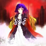  dress gradient_hair hijiri_byakuren long_hair multicolored_hair nutsiqu solo touhou yellow_eyes 