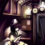  bed chipika door female girl indoors lamp murasa_minamitsu reading sitting touhou train 