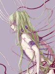  cable closed_eyes cyborg green_hair hatsune_miku long_hair nude solo twintails very_long_hair vocaloid 
