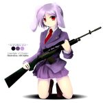  abchipika blazer bunny_ears chipika gun kneeling m-21 purple_hair rabbit_ears red_eyes reisen rifle sniper_rifle touhou weapon 