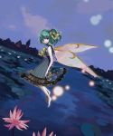 daiyousei dress fairy flower fu_(mushibun) fu_(pixiv) green_hair misty_lake ribbon scarlet_devil_mansion touhou wings 