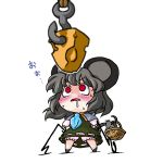  basket bloomers blurry blush cheese chibi depth_of_field dewsell dowsing_rod drooling grey_hair jewelry looking_up mouse mouse_ears mouse_tail nazrin pendant red_eyes saliva short_hair sweat tail touhou 