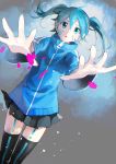  1girl blue_eyes blue_hair ene_(kagerou_project) headphones highres kagerou_project long_hair tsukun112 twintails 