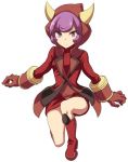  fake_horns gloves hood kagari_(pokemon) kagari_(pokemon)_(remake) pokemon pokemon_(game) pokemon_oras purple_hair team_magma tomason uniform violet_eyes 