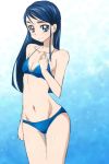  1girl bikini blue_eyes blue_hair long_hair manji_(tenketsu) minazuki_karen precure standing swimsuit yes!_precure_5 