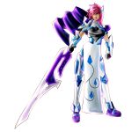  1girl absurdres armor asymmetrical_hair blue_eyes breasts final_fantasy final_fantasy_xiii hair_ornament highres lightning_farron my_little_pony my_little_pony_friendship_is_magic pink_hair rarity solo sword tagme weapon 