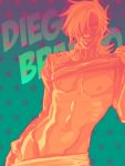  1boy character_name diego_brando inverted_colors jojo_no_kimyou_na_bouken licking_lips sasamaru_(sasamaru) shirt_lift solo steel_ball_run turtleneck 