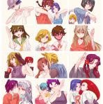  black_hair blonde_hair blue_hair brown_hair bulma cheek_kiss cloud_strife couple crossover death_note dragon_ball final_fantasy final_fantasy_vii gilbert_cocteau hair_kiss hat heart heart_hands heart_hands_duo heart_trace hetero hi_izuru_tokoro_no_tenshi higurashi_kagome hikaru_no_go inuyasha inuyasha_(character) iron_maiden_jeanne kaze_to_ki_no_uta kiss kobayashi_rin kojirou_(pokemon) long_hair makochan mello musashi_(pokemon) please_save_my_earth pokemon pose purple_hair ranma_1/2 school_uniform serge_battour shaman_king shindou_hikaru short_hair shoutoku_taishi_(hi_izuru_tokoro_no_tenshi) smile tao_ren tifa_lockhart touya_akira vegeta yaoi 