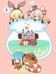  ! 4girls amatsukaze_(kantai_collection) aquarium blonde_hair blue_eyes blue_hair blush brown_eyes brown_hair chibi eating expressionless food fruit green_eyes hair_tubes hairband hatsukaze_(kantai_collection) headgear heart innertube kantai_collection long_hair multiple_girls open_mouth pleated_skirt rensouhou-chan rensouhou-kun sailor_dress school_uniform serafuku shimakaze_(kantai_collection) short_hair silver_hair skirt two_side_up watermelon wishbone yukikaze_(kantai_collection) 