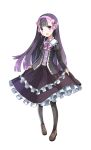  1girl black_legwear dress enishi_yukari_(kazoku_game) hairband kazoku_game long_hair maruyama-jp pantyhose purple_hair solo violet_eyes 