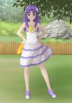  blush dress happinesscharge_precure! hikawa_iona long_hair purple_eyes smile violet_hair 