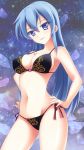  akame_ga_kill! bikini blue_eyes blue_hair breasts cleavage esdeath highres long_hair midori_rin swimsuit 