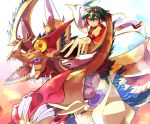  beast-eyes_pendulum_dragon dragon duel_monster highres riding sakaki_yuuya yuu-gi-ou yuu-gi-ou_arc-v 
