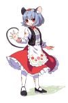  1girl animal_ears grey_hair highres koza mouse_ears mouse_tail nazrin pantyhose red_eyes short_hair solo tail touhou 