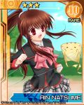  brown_hair card_(medium) character_name doruji kite little_busters!! long_hair miyoshi_yun natsume_rin ponytail red_eyes school_uniform 