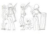  case character_sheet kill_la_kill matoi_ryuuko midriff navel official_art pants scarf senketsu short_hair sunglasses sushio suspenders track_jacket track_pants track_suit turnaround 