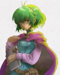  1girl belt belt_pouch blue_eyes book cape fire_emblem fire_emblem:_rekka_no_ken green_hair hairband mage nino_(fire_emblem) short_hair solo toniomi 