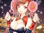  anko breasts cleavage highres meiko smile vocaloid 