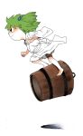  1girl bucket green_hair hair_bobbles hair_ornament kisume onikobe_rin short_hair solo touhou twintails 