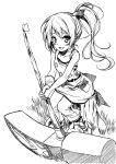  hammer hammer_(ole_tower) monochrome ole_tower side_ponytail tagme 