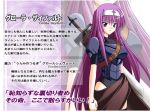  armor bodysuit cross grolla_seyfarth headband purple_hair rosenkreuzstilette sheath sword thigh-highs violet_eyes womi zettai_ryouiki 