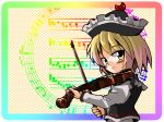  artist_request kotojima_motoki lunasa_prismriver musical_note note short_hair touhou violin 