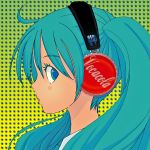  green_hair hatsune_miku headphones profile souldeep vocaloid 
