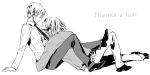  arm_support axis_powers_hetalia belt english france_(hetalia) hug leaning_back male monochrome necktie shoes short_hair smile tagme united_kingdom_(hetalia) yaoi 