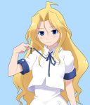 blonde_hair blue_eyes long_hair maruto maruto! ryuumonbuchi_touka saki school_uniform 