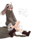  ach_stradale alternate_costume boots busou_shinki g_no_hito highres holding_legs sitting skirt 