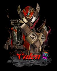  armor bodysuit english_text gloves gun highres holding holding_gun holding_weapon kamen_rider kamen_rider_gavv_(series) kamen_rider_valen obakelope0530 red_armor simple_background tokusatsu valenbuster weapon 