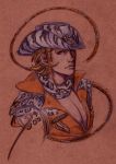  blonde_hair cowboy_hat guyai hat jojo_no_kimyou_na_bouken lasso leopard_print mountain_tim scarf steel_ball_run v-neck 