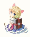  1girl alice_margatroid animal_ears blonde_hair blue_eyes book capelet cat_ears cat_tail dress grimoire hairband short_hair solo tail takatsukasa_yue touhou 