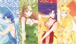  4girls aino_minako arm_support armpits arms_behind_head arrow art_nouveau bare_shoulders bishoujo_senshi_sailor_moon blonde_hair blue_dress blue_eyes blue_hair bow breasts brown_hair butterfly cat chain choker cleavage closed_eyes collarbone dress earrings fire flower full_body green_dress green_eyes hair_bow hair_ribbon half_updo harp hino_rei instrument jewelry jupiter_symbol kino_makoto laurel_crown leaning_back long_hair looking_at_viewer mars_symbol mercury_symbol mizuno_ami multiple_girls necklace nickii25 one_eye_closed open-back_dress outstretched_arm ponytail profile purple_hair red_dress ribbon short_hair sitting smile standing venus_symbol violet_eyes white_cat yellow_dress 