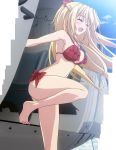  absolute_duo bikini blonde_hair closed_eyes clouds helicopter highres lilith_bristol long_hair screencap sky swimsuit 