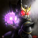  1boy armor energy_ball helmet kamen_rider kamen_rider_kuuga kamen_rider_kuuga_(series) male power_armor powering_up red_eyes solo taikyokuturugi 