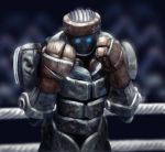  atom_(real_steel) billy_christian blue_eyes boxing boxing_ring fighting_stance highres mecha real_steel robot science_fiction solo 