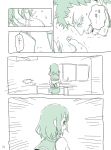  admiral_(kantai_collection) comic crying hand_on_own_face ikazuchi_(kantai_collection) kantai_collection looking_back monochrome ryou-san short_hair tears translation_request trembling 