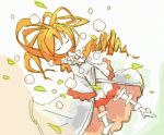  1girl anime_(5000) blonde_hair closed_eyes lady_pearl legend_of_mana long_hair ringlets seiken_densetsu sleeves_past_wrists solo 