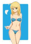  ahoge ar blonde_hair fate/hollow_ataraxia fate/stay_night fate/zero fate_(series) green_eyes saber smile swimsuit 
