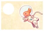  animal moon no_humans original rabbit solo space spacesuit star_(sky) terajin 